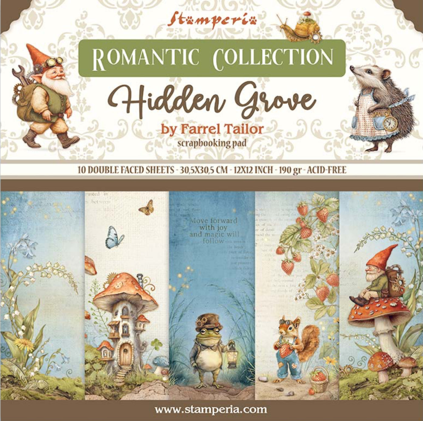Stamperia Hidden Grove 12” x 12” Paper Pad